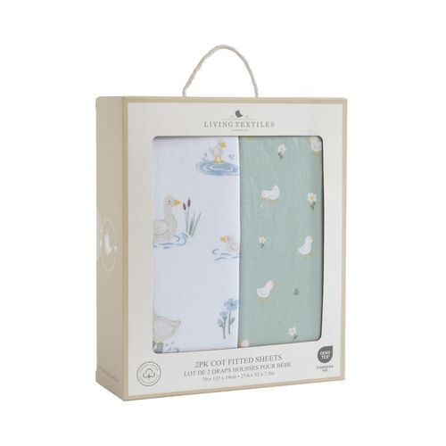 Living Textiles 2-Pack Jersey Cot Fitted Sheet